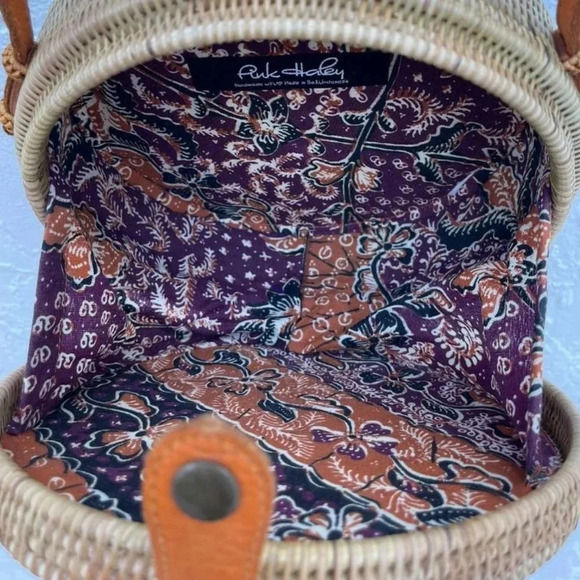 Pink Haley Rattan and Leather Strap Handmade with Love Bodybag Multicolor - Picture 10 of 16